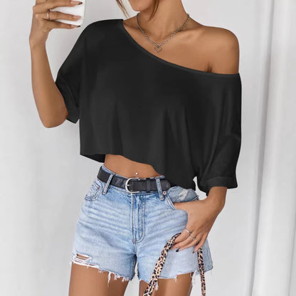 Off-Shoulder Midriff-Baring Top