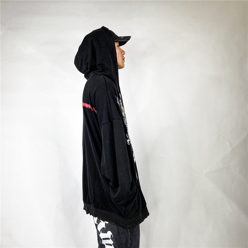 Butterfly Print Zip-Up