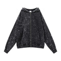Washed Distressed Black Hoodie