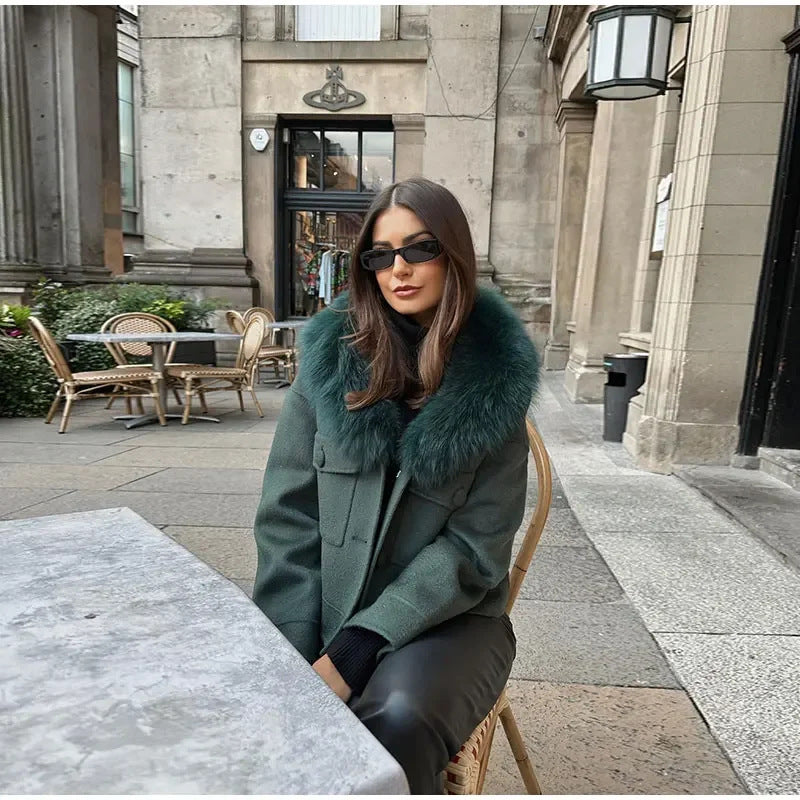 Fur-Trimmed Flight Jacket