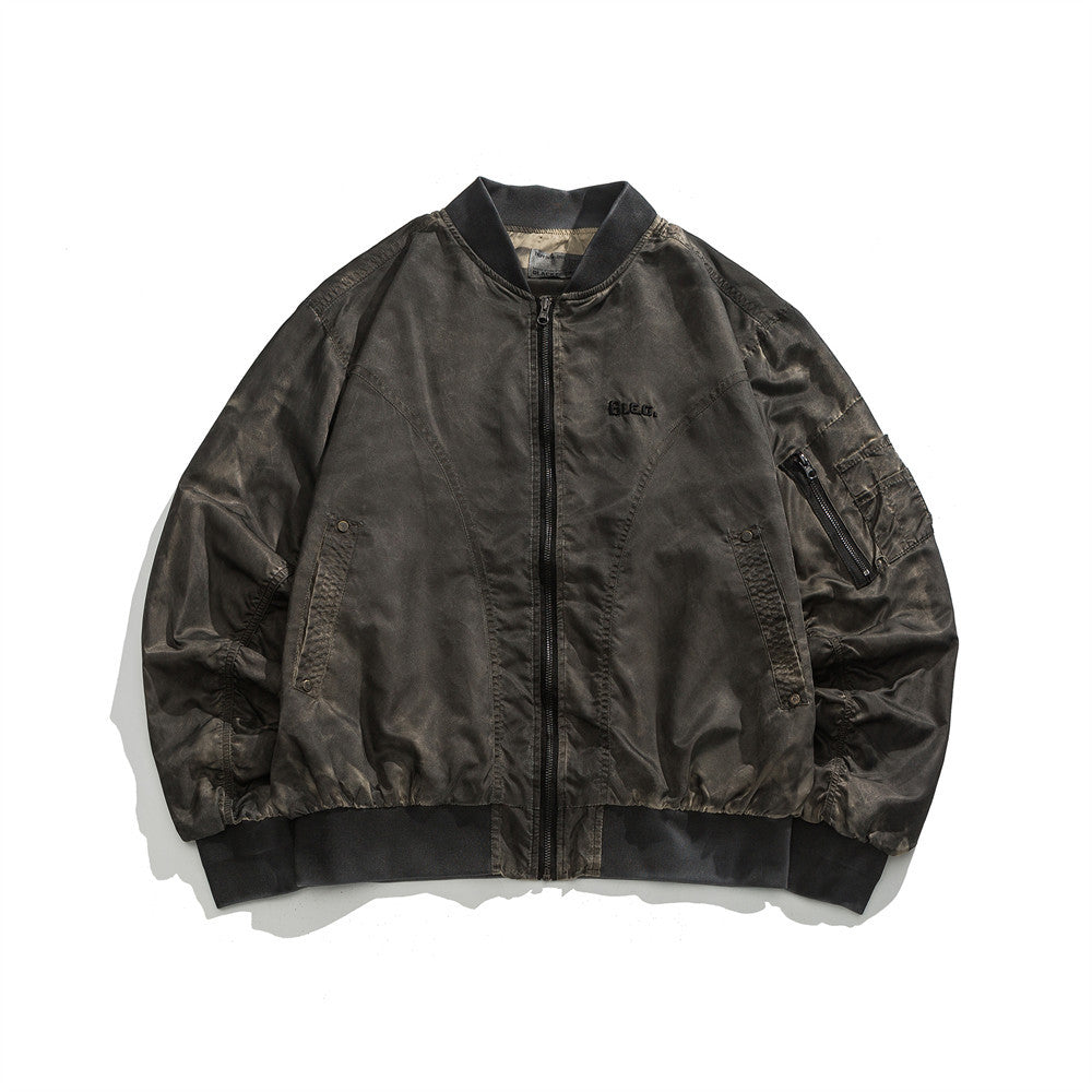 Distressed Baseball Jacket