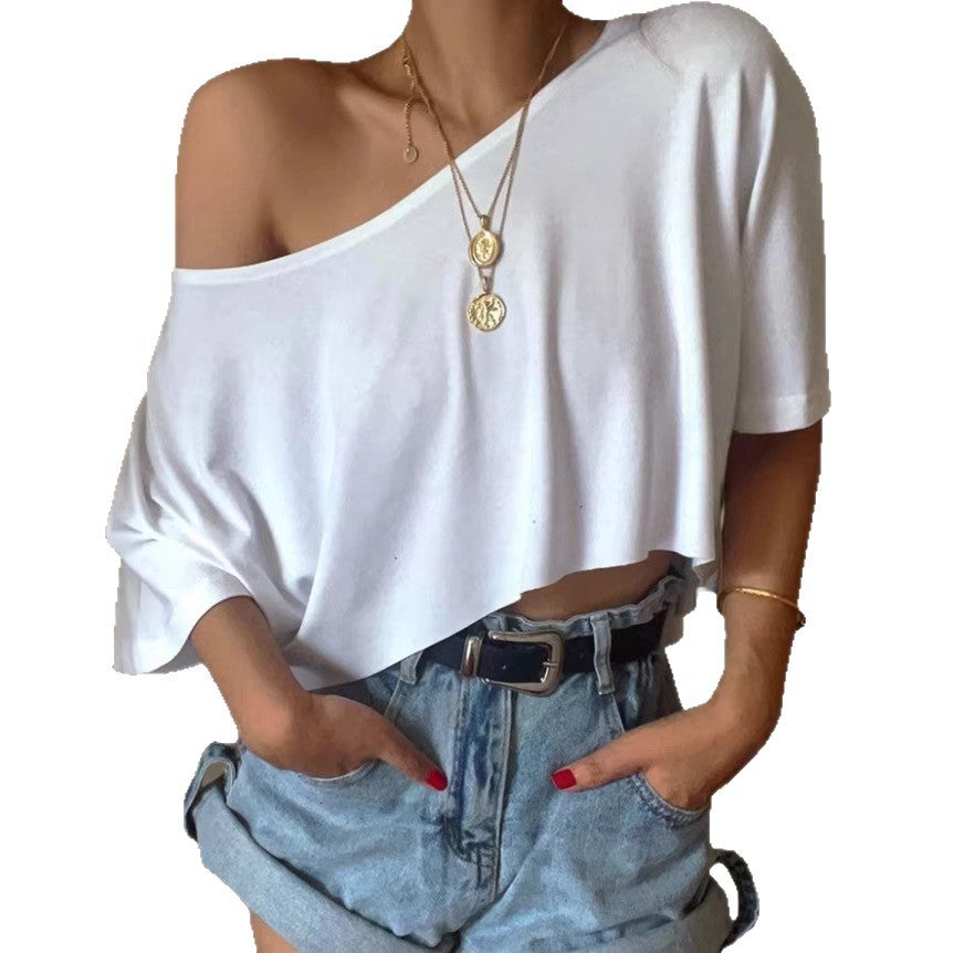 Off-Shoulder Midriff-Baring Top