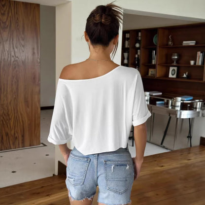 Off-Shoulder Midriff-Baring Top