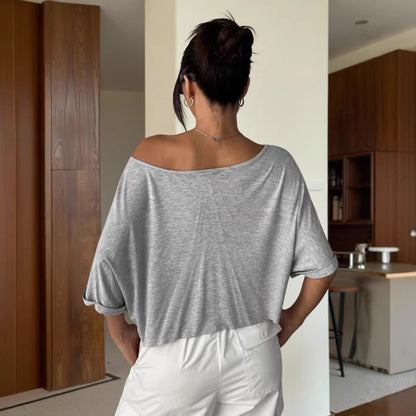 Off-Shoulder Midriff-Baring Top