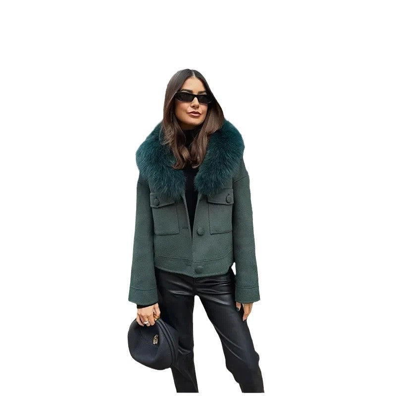 Fur-Trimmed Flight Jacket