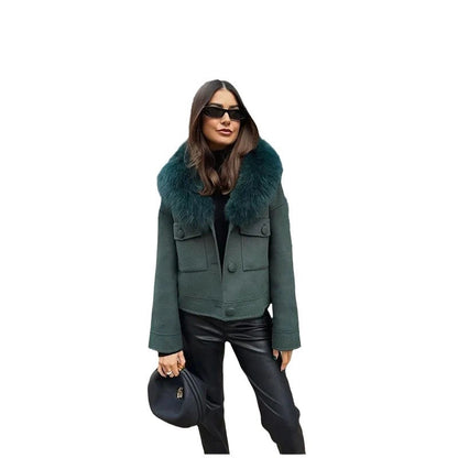 Fur-Trimmed Flight Jacket