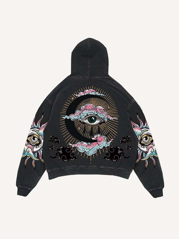 Men's Printed Long Sleeved Hooded Sweatshirt