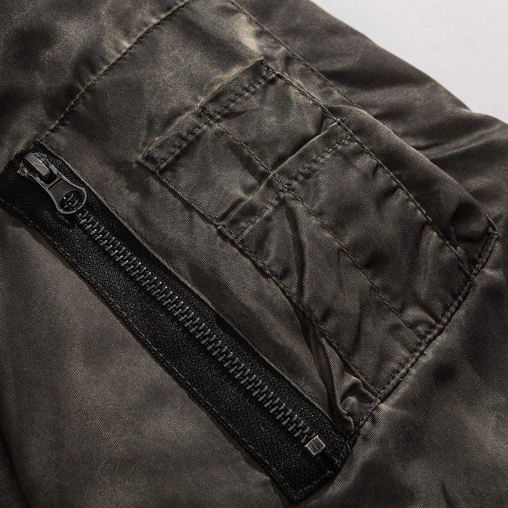 Distressed Baseball Jacket