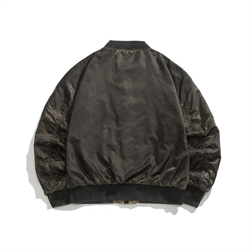 Distressed Baseball Jacket