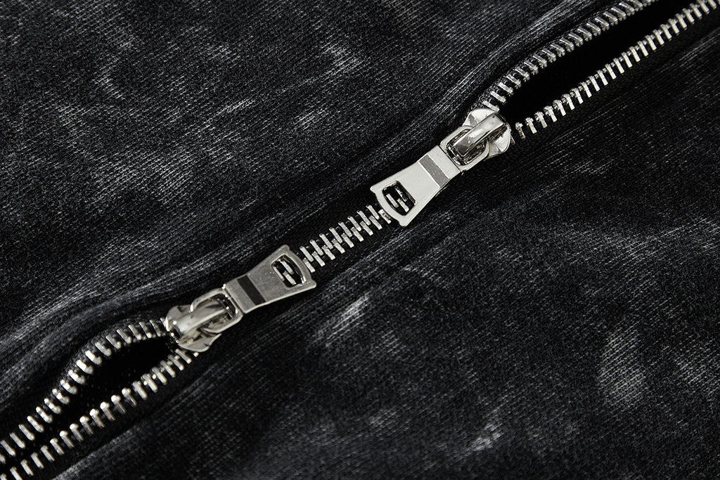 Washed Distressed Black Hoodie