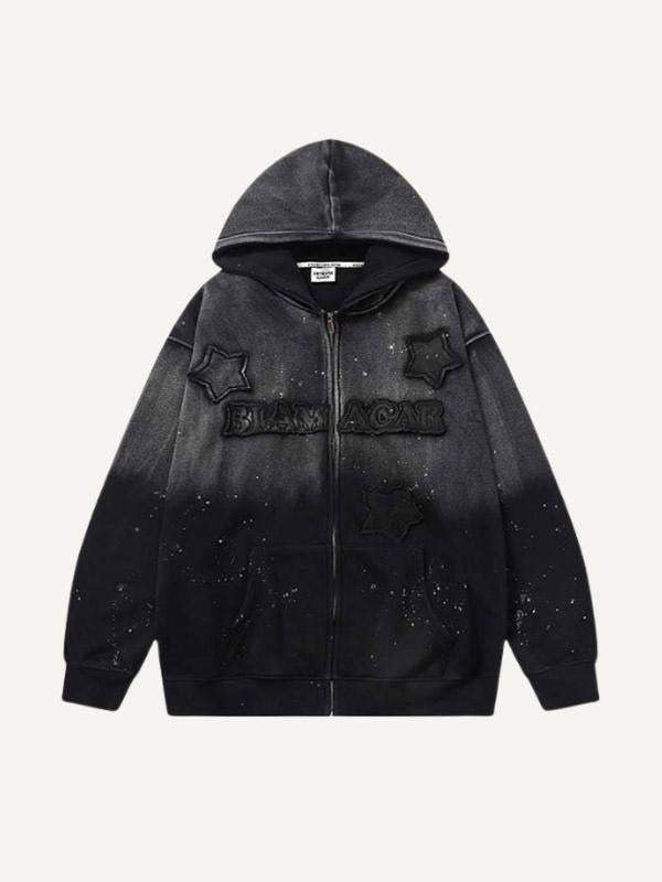 Men's Loose Casual Printed Hooded Sweatshirt