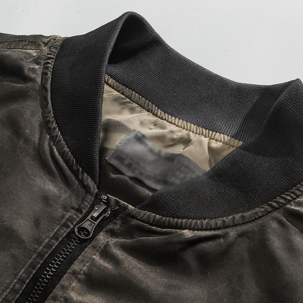 Distressed Baseball Jacket