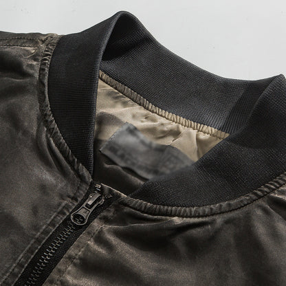 Distressed Baseball Jacket