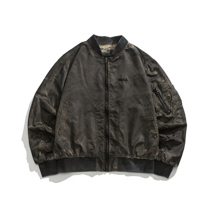 Distressed Baseball Jacket