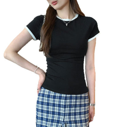 Color Contrast Short Sleeve