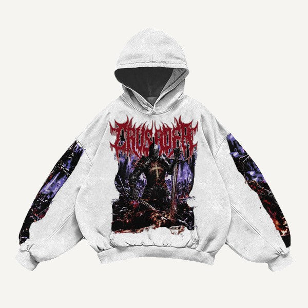 Fashion Casual Printed Polyester Sweater